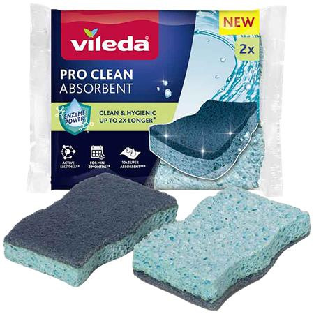 Viskózna hubka, 2 ks, VILEDA "Pro Clean", modrá 1