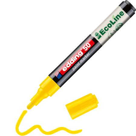 Lakový popisovač, 2-3 mm, EDDING "50", žltý 3