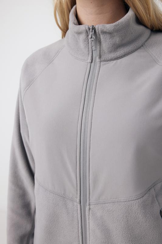 Micro fleece bunda na zips Iqoniq Talung z rec. polyesteru storm grey XS 16