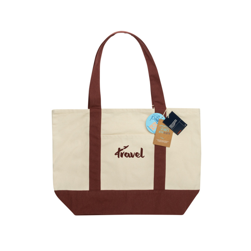 SHOP LOCAL AWARE™ recyklovaná bavlnená taška tote s gramážou červená 3