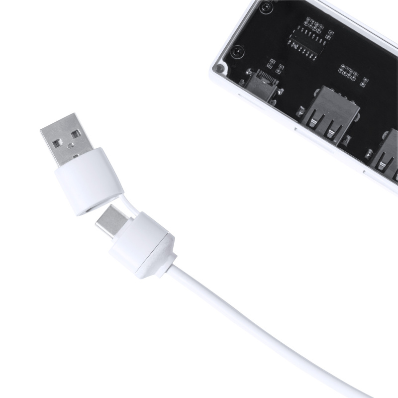 Brante transparentný USB hub 5
