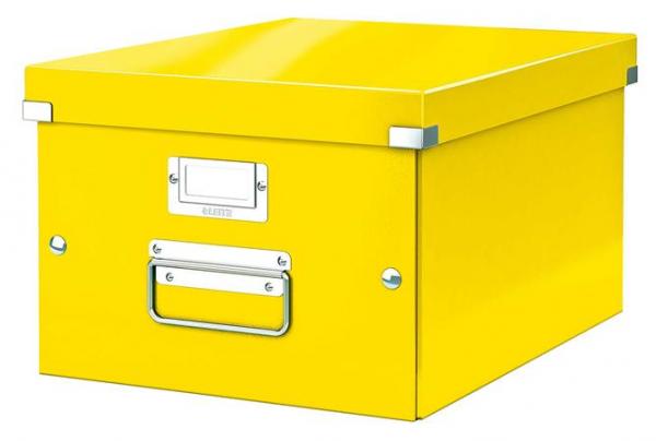 Odkladací box, A4, LEITZ "Click&Store", žltá