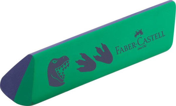 Guma, displej, trojhranný, FABER-CASTELL, dinosaurus 2