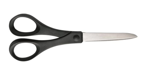 Nožnice na papiere, 18 cm, FISKARS "Essential", čierne