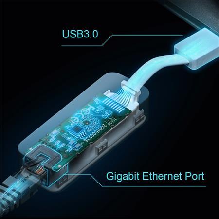 TP-LINK USB ethernetový sieťový adaptér, USB 3.0, TP-Link "UE300"