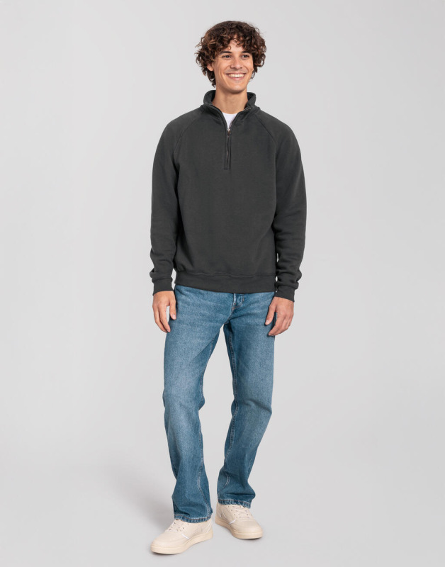 Prémiová mikina Iconic so zipsom pri krku 2