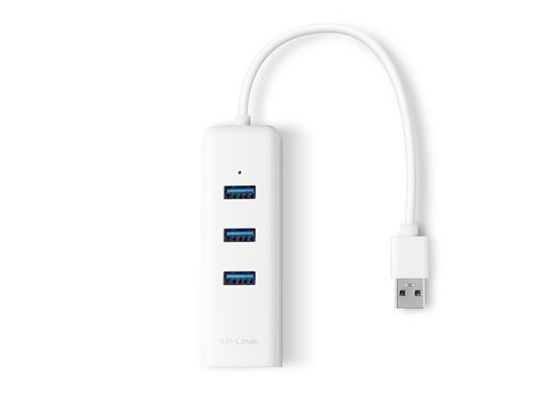 TP-LINK USB ethernetový sieťový adaptér s USB hubom, 3 porty, USB 3.0, TP-Link "UE330"
