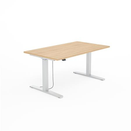 Písací stôl, výškovo nastaviteľný, 140x80 cm, MAYAH "Freedom SV-302", dub 1