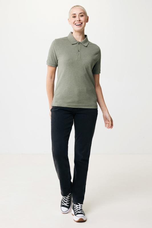 Polo tričko IQONIQ Yosemite z recykl. bavlny heather green XXS 3