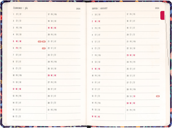 NOTIQUE 18-mesačný diár Petito – Flóra 2026/2027, 11 x 16 cm 3