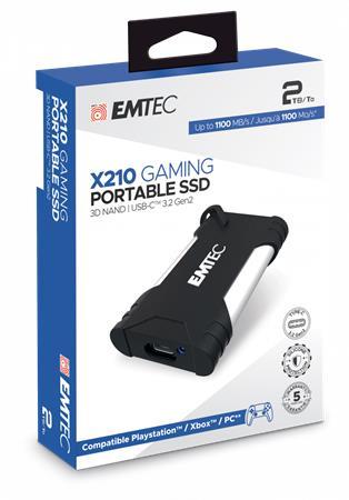 SSD (externá pamäť), 2TB, USB 3.2, EMTEC "X210G Gaming"