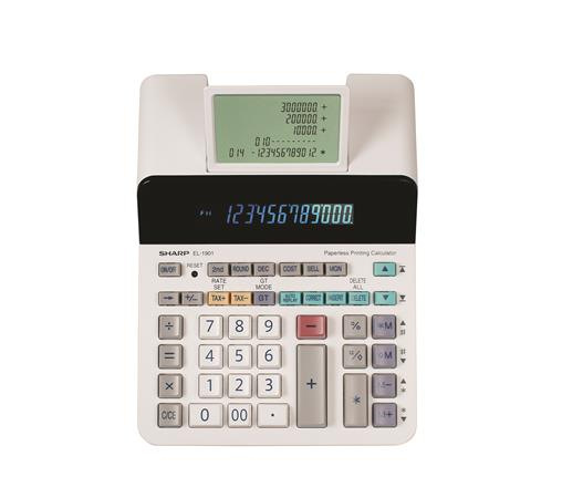 Kalkulačka, stolová, s pomocným displejom, 12 miestny disple, SHARP "EL-1901" 1
