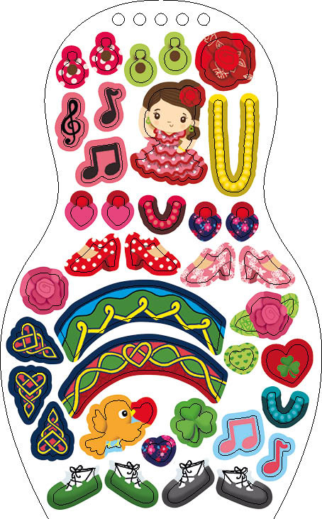 Obliekame TANEČNICE z celého sveta – Maľovanky 4