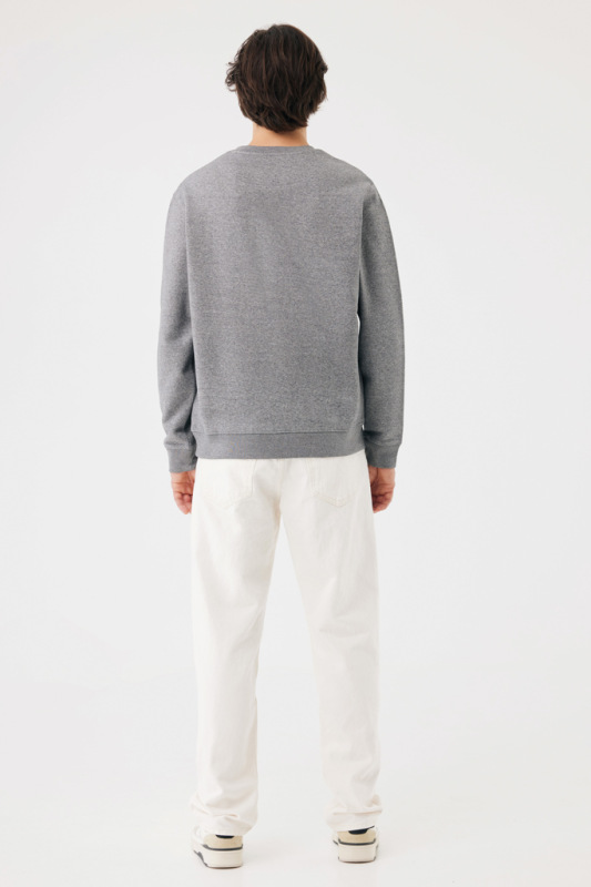 IQONIQ Toria Unisex mikina s okrúhl. výstrihom z rec. bavlny light heather anthracite XXS 12