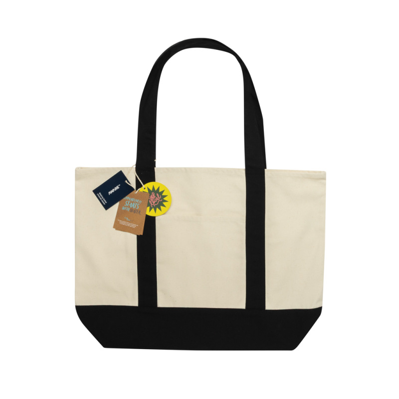 SHOP LOCAL AWARE™ recyklovaná bavlnená taška tote s gramážou čierna 2