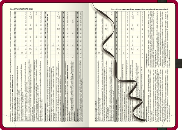 Denný diár A5 FLORENCIA tyrkys s gumkou 2027 5
