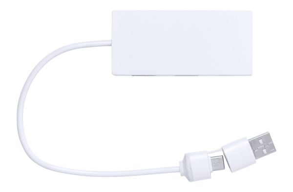 Brante transparentný USB hub 2