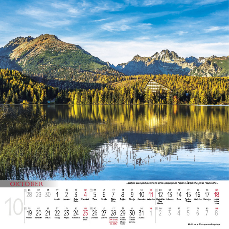 Nástenný kalendár Tatry 2026 10