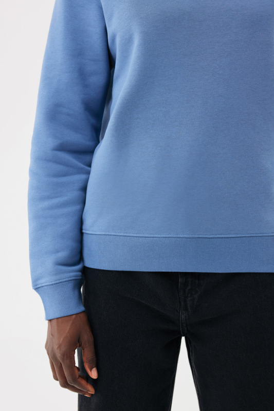 IQONIQ Toria Unisex mikina s okrúhl. výstrihom z rec. bavlny moon blue XS 15