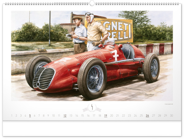 NOTIQUE Nástenný kalendár Oldtimers – Václav Zapadlík 2026, 64 x 42 cm 4