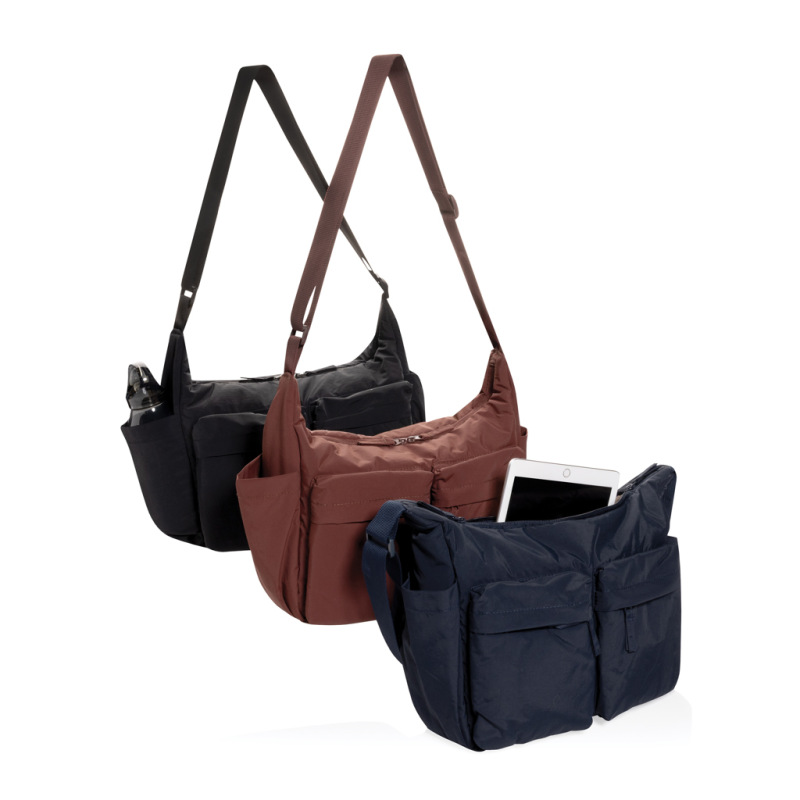 KENTO URBAN RCS polstrovaná crossbody taška z rec. Nylonu vínovo červená 6