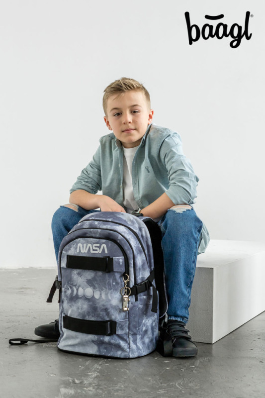 BAAGL SADA 5 Skate NASA Grey: batoh, peračník, vrecko, dosky, púzdro 8