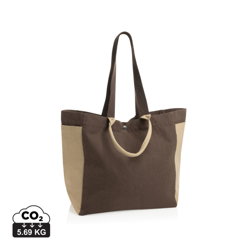 BEAU AWARE™ všestr. shopper taška z 400 gsm recykl. plátna hnedá