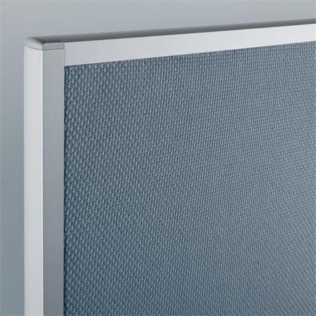 Moderačná textilná tabuľa, hliníkový rám, 90x180 cm, obojstranná, SIGEL, "Meet up", šedá