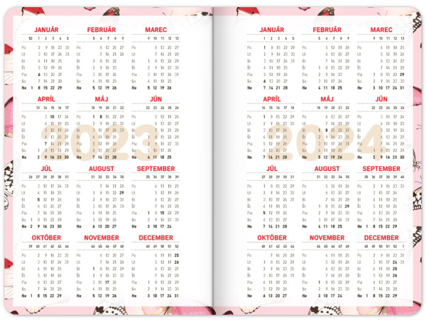 Školský diár Motýliky (september 2023 – december 2024), 9,8 × 14,5 cm 2