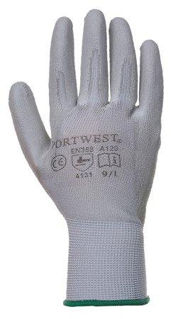 . Montážne rukavice, na dlani namočené do polyuretánu, veľkosť: 9, sivé