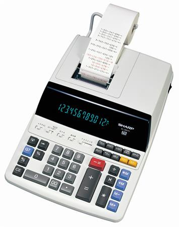 Kalkulačka s tlačou, 12 miestny displej, 2 farebná tlač, SHARP "EL-2607LG"