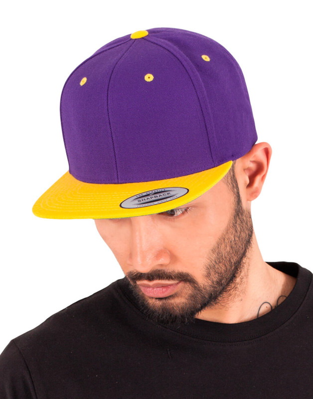 Dvojfarebná klasická šiltovka Snapback