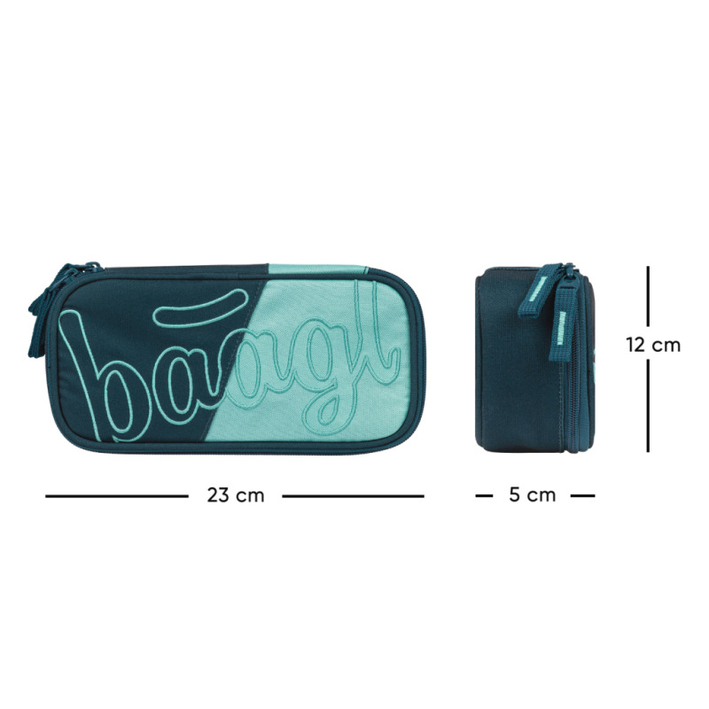 BAAGL Školský peračník etui Petrol GRS 3