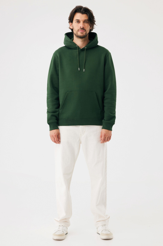 IQONIQ Joshua Unisex mikina s kapucňou z rec. bavlny forest green M 11