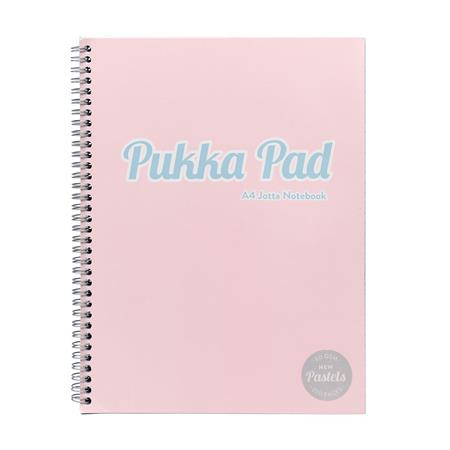 Špirálový zošit, A4, linkovaný, 100 listov, PUKKA PAD "Pastel Jotta Pad", mix farieb 3