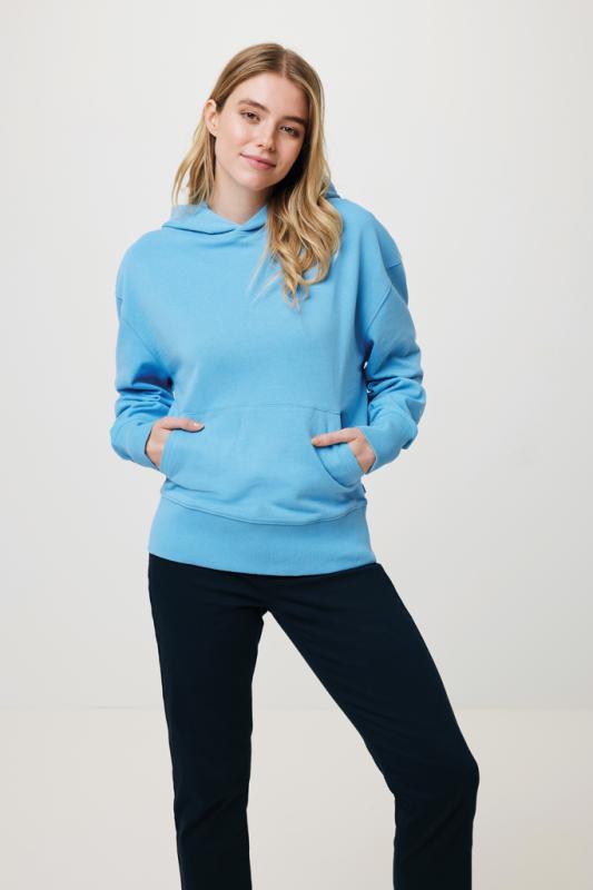 Mikina s kapucňou Iqoniq Yoho relaxed fit z recykl. bavlny tranquil blue XL 8