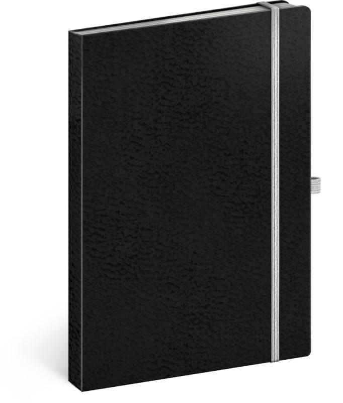 NOTIQUE Notes Vivella Classic čierny/biely, linajkovaný, 15 x 21 cm