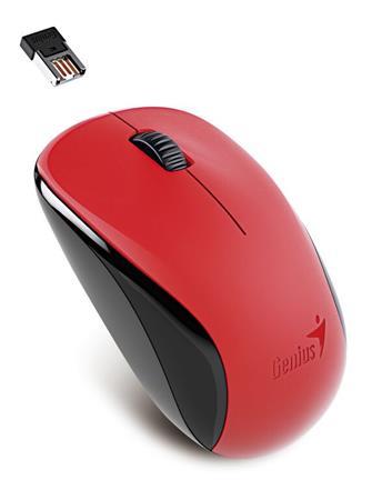 Myš, bezdrôtová, optická, štandardná veľkosť, GENIUS "NX-7000" červená