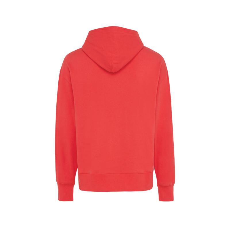 Mikina s kapucňou Iqoniq Yoho relaxed fit z recykl. bavlny luscious red XS 2