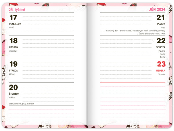 Školský diár Motýliky (september 2023 – december 2024), 9,8 × 14,5 cm 1