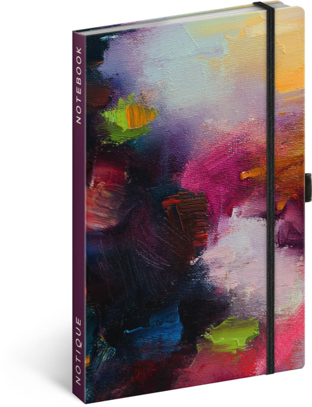 NOTIQUE Notes Ružová maľba, linajkovaný, 13 x 21 cm