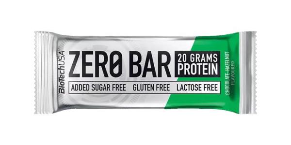 Proteínová tyčinka, bezlepková, 50g, BIOTECH USA "Zero Bar", čokoláda-oriešky