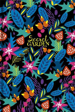 Poznámkový zošit, A5, linajkový, 80 listov, SHKOLYARYK "Secret Garden", mix 2