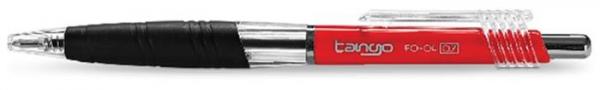 Guľôčkové pero, 0,35 mm, stláčací mechanizmus, FLEXOFFICE "Tango", červené