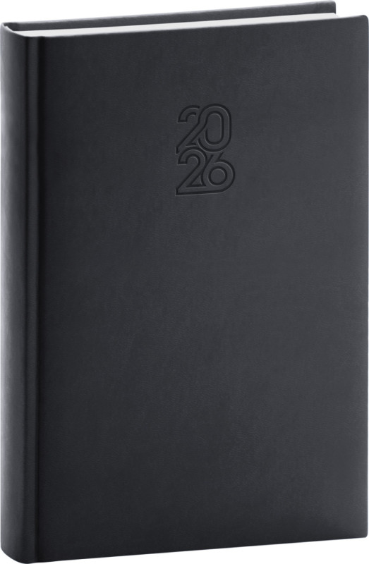 NOTIQUE Denný diár Aprint 2026, čierny, 15 x 21 cm