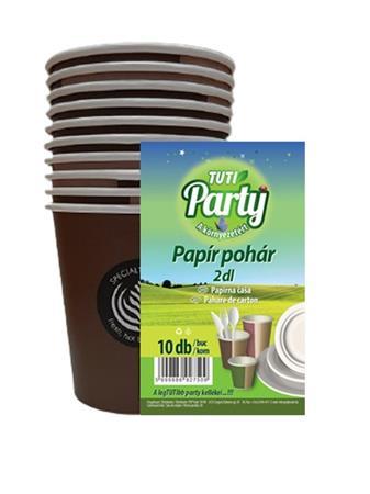 Papierový pohár, 2 dl, 10 ks, TUTI "Party"