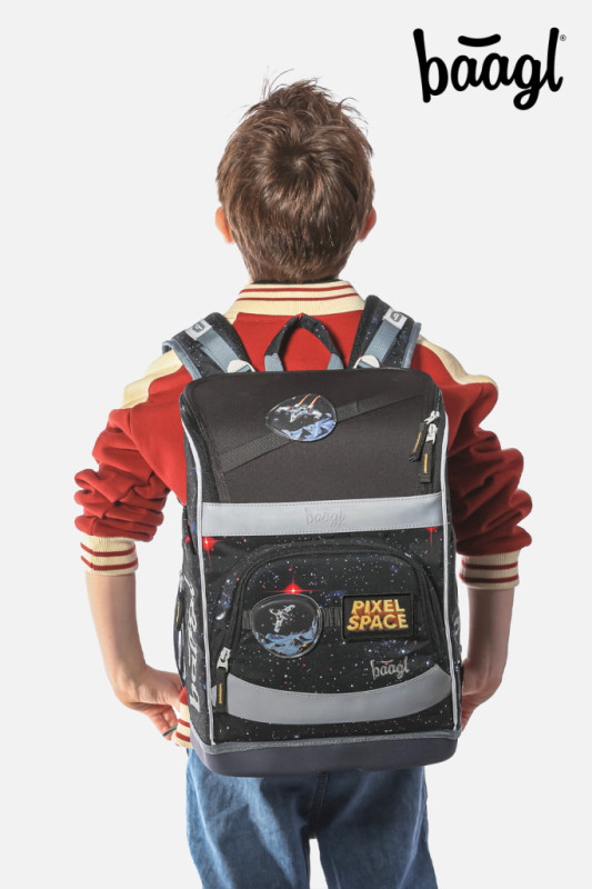 BAAGL Školská aktovka Zippy Plus Pixel Space 11