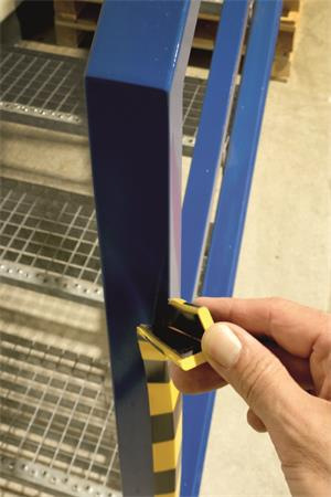 Ochranný profil na hrany, magnetický, DURABLE "C20", žltý-čierny 4