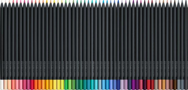 Farebné ceruzky, sada, trojhranné, FABER-CASTELL "Black Edition", 50 rôznych farieb 3