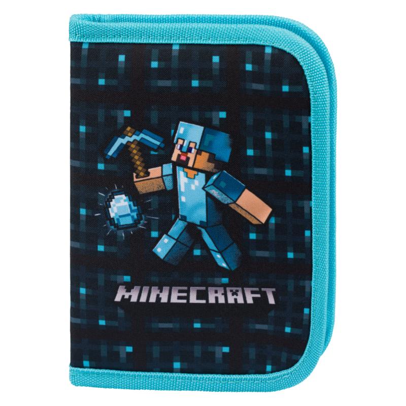 BAAGL Školský peračník jednoposchodový Minecraft Blue Axe